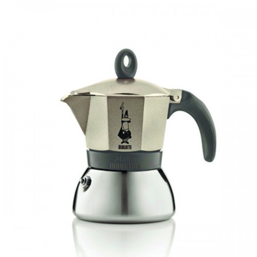 Гейзерная кофеварка Bialetti Moka Induction, золотистая, 3 порции, Арт. 4832